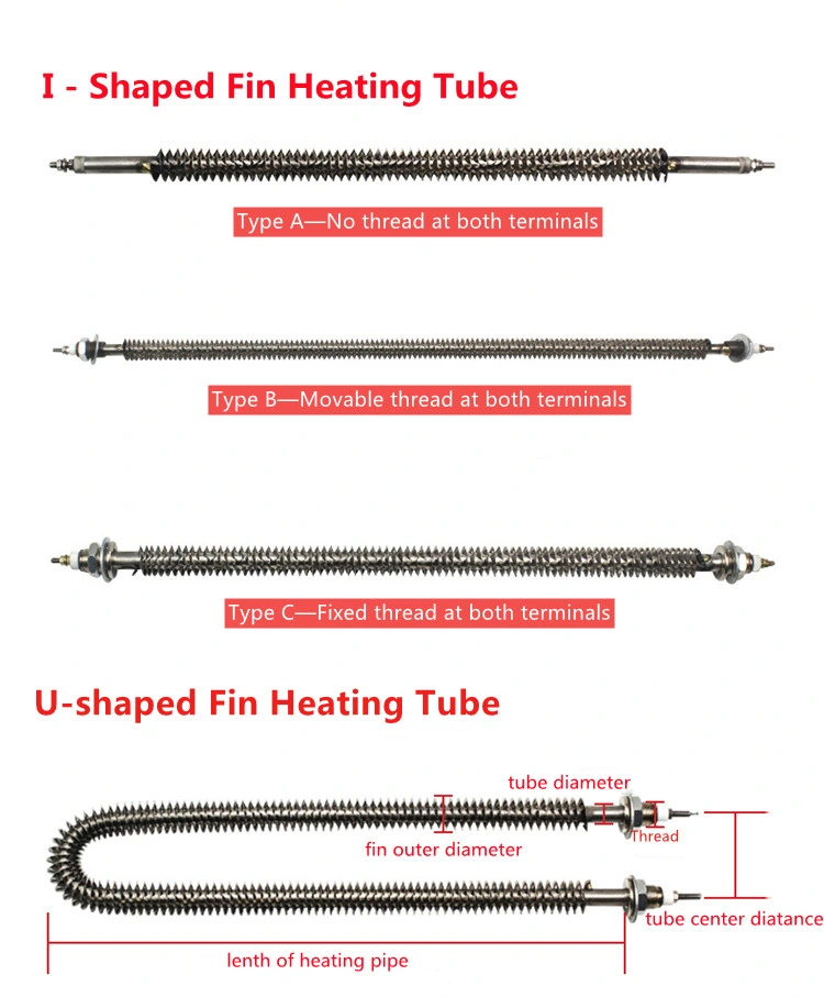 Coil Stainless Steel Finned Heating Element